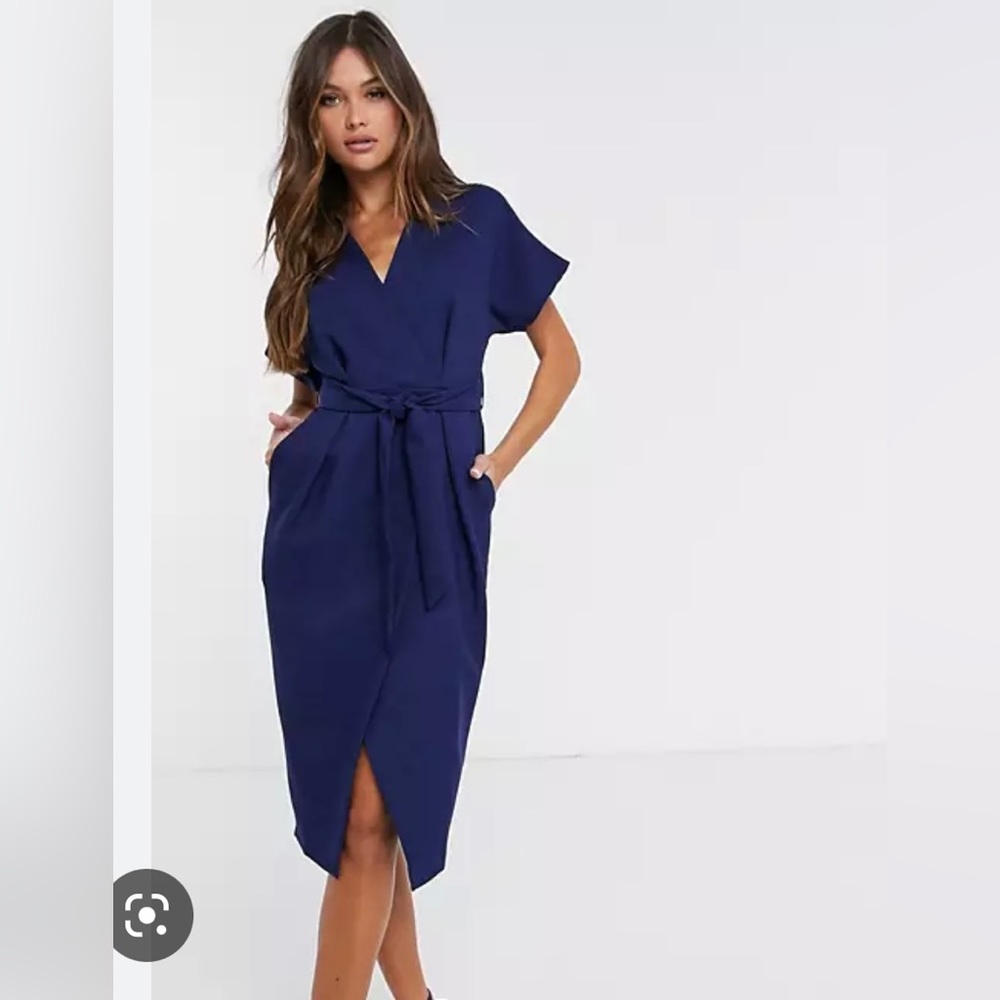 New Closet London blue short sleeve dress SZ 8